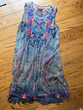 Biya Johnny Was sheer mesh embroidered dress
